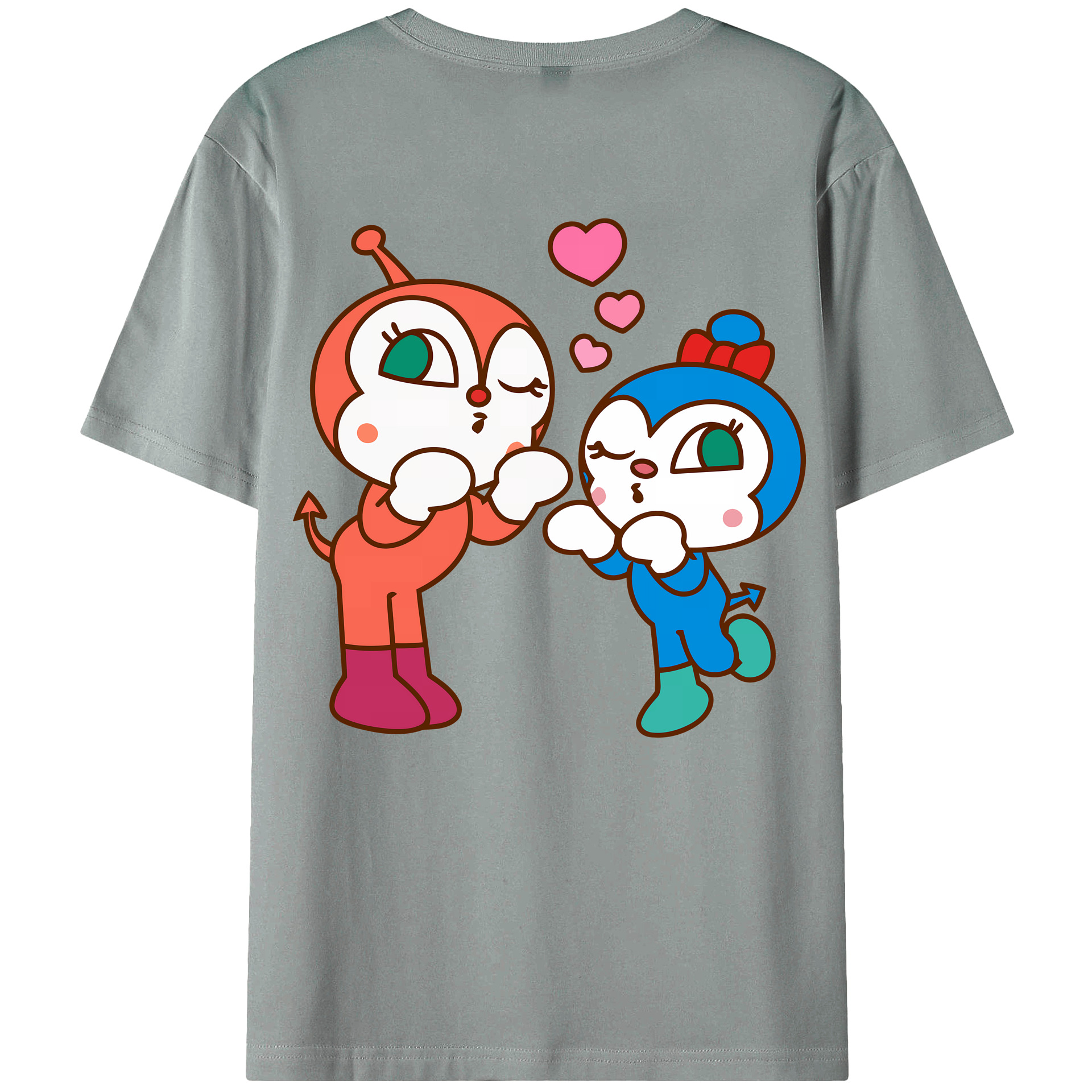 （画像用） アンパンマン Anpanman 綿100％ メンズ半袖Tシャツ（バックプリント） 通気性
